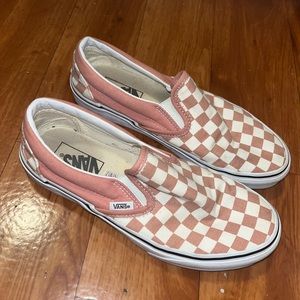 Pink checkered vans